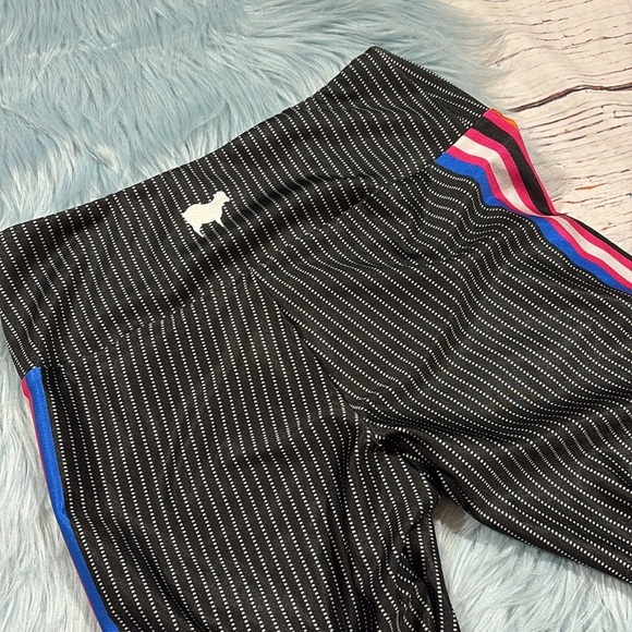 GOLDSHEEP Atlas Stripe Leggings Colorful Side Stripe Full Length Size Small - Picture 6 of 9